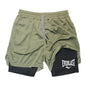 Pantalones cortos de compresión para hombre, deportivos estampados EVERLAST, de doble capa, de secado rápido, ideales para baloncesto, playa, fitness