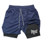 Pantalones cortos de compresión para hombre, deportivos estampados EVERLAST, de doble capa, de secado rápido, ideales para baloncesto, playa, fitness