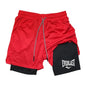 Pantalones cortos de compresión para hombre, deportivos estampados EVERLAST, de doble capa, de secado rápido, ideales para baloncesto, playa, fitness