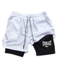 Pantalones cortos de compresión para hombre, deportivos estampados EVERLAST, de doble capa, de secado rápido, ideales para baloncesto, playa, fitness