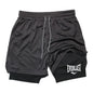 Pantalones cortos de compresión para hombre, deportivos estampados EVERLAST, de doble capa, de secado rápido, ideales para baloncesto, playa, fitness