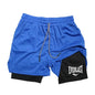 Pantalones cortos de compresión para hombre, deportivos estampados EVERLAST, de doble capa, de secado rápido, ideales para baloncesto, playa, fitness